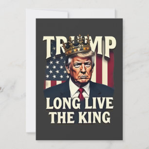 Trump Lang lebe der König Pro Trump Patriotisch  Mitteilungskarte
