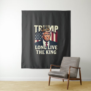 Trump Lang lebe der König Pro Trump Patriotisch  Wandteppich