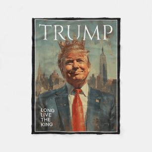 Trump lebt lange die lustigen T-Shirts des Königs Fleecedecke