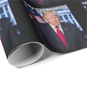 TRUMP LET'S GO BRANDON CHRISTMAS WRAPPING PAPIER GESCHENKPAPIER