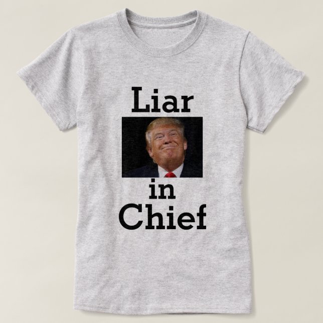 Trump Liar im T - Shirt (Design vorne)
