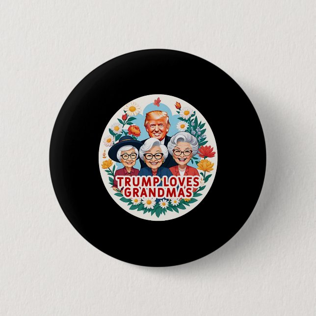 Trump Lieben Großmüttertag Button (Vorderseite)