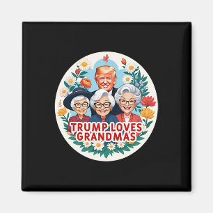 Trump liebt Omas Oma Muttertag Magnet