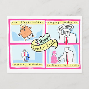 Trump London: Offizielle Laurie Pink Souvenir Card Postkarte