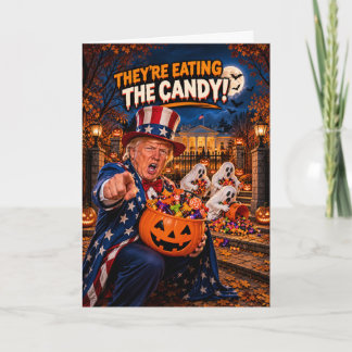 Trump Lustige Halloween-Karte | Patriotisches Hall Karte