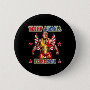 Trump lustige Wrestling Trumpamania Republikanisch Button