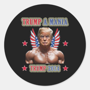Trump Lustige Wrestling Trumpamanie Republikanisch Runder Aufkleber