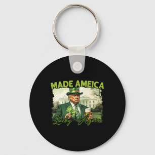 Trump macht Amerika wieder glücklich St. Patrick's Schlüsselanhänger