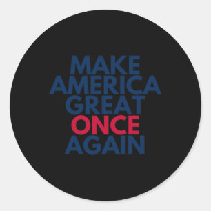 Trump macht Amerika wieder groß im Maga-T-Shirt vo Runder Aufkleber