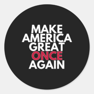 Trump macht Amerika wieder groß im Maga-T-Shirt vo Runder Aufkleber