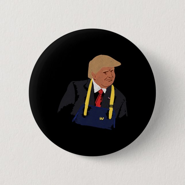 Trump macht Fries 2024 Button (Vorderseite)