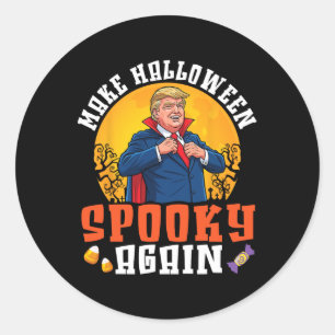 Trump Macht Halloween wieder gruselig Lustiger Dra Runder Aufkleber