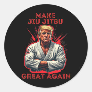 Trump macht Jiu Jitsu wieder groß Humor  Runder Aufkleber