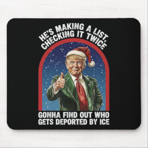 Trump macht Liste, überprüft sie zweimal, lustige Mousepad