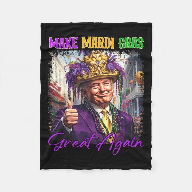 Trump macht Mardi Gras wieder großartig Parade Cos Fleecedecke (Vorderseite)