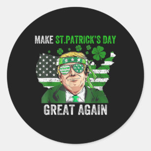 Trump macht St. Patrick's Day wieder großartig lus Runder Aufkleber