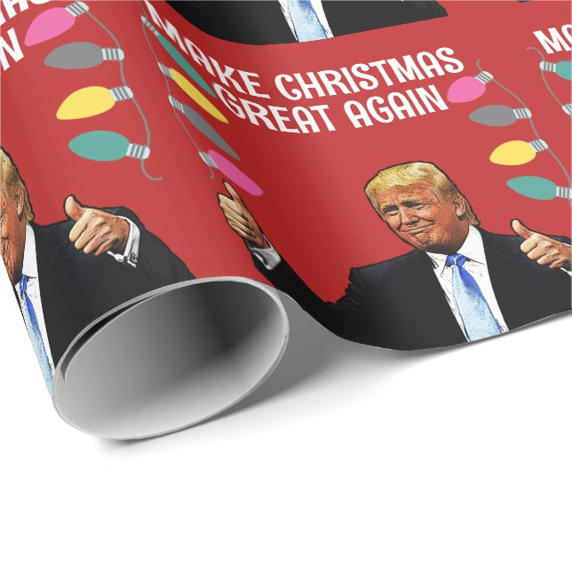 TRUMP MACHT WEIHNACHTEN WIEDER GROSS 2024 GESCHENKPAPIER (Rolleneckpunkt)