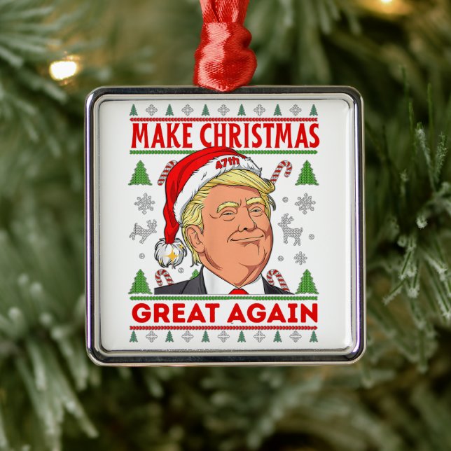 Trump macht Weihnachten wieder großartig, Donald T Ornament Aus Metall (Baum)