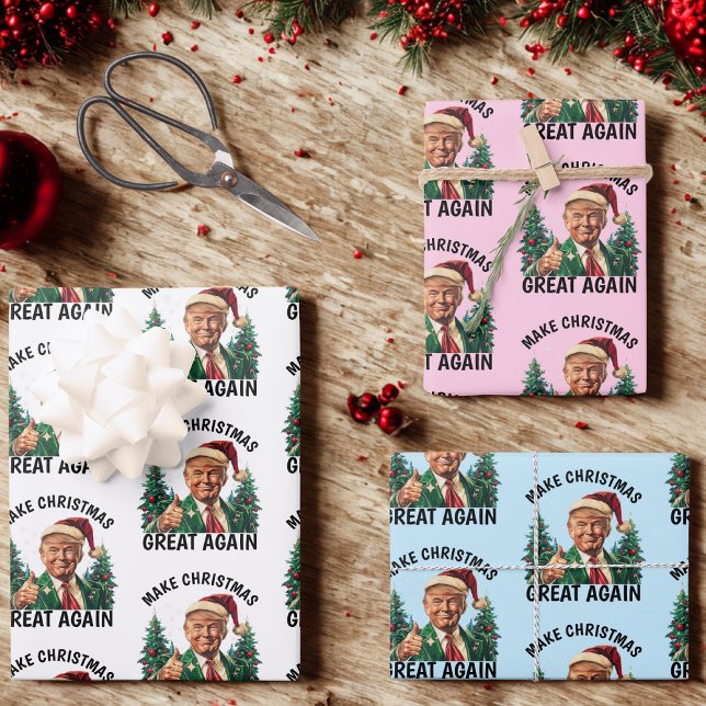 Trump macht Weihnachten wieder großartig | Funny T Geschenkpapier Set (Von Creator hochgeladen)