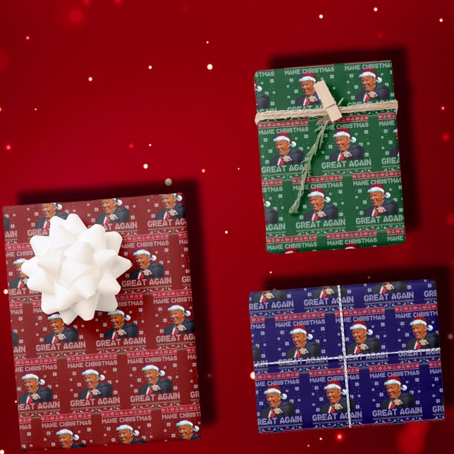 Trump macht Weihnachten wieder großartig Geschenkpapier Set (Von Creator hochgeladen)