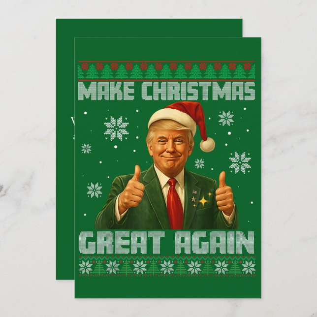 Trump macht Weihnachten wieder großartig grün (Vorne/Hinten)