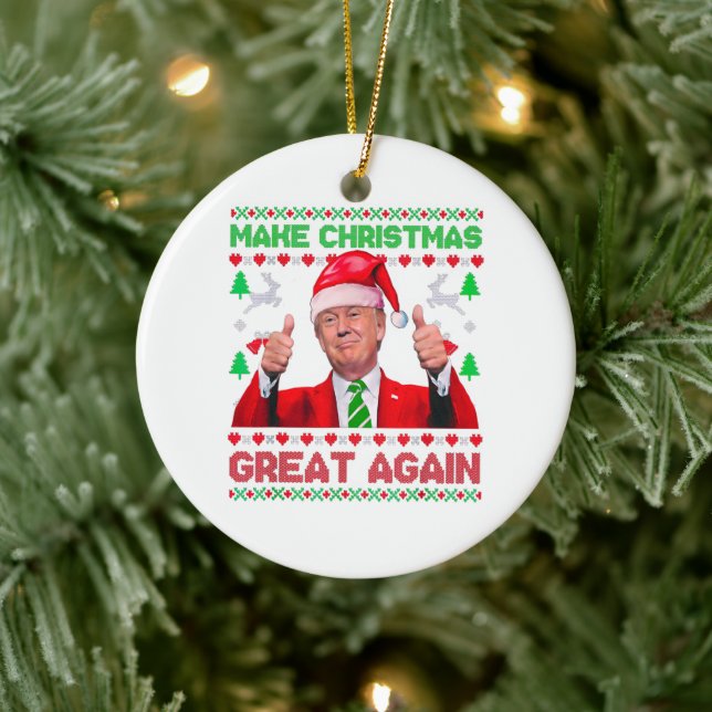 Trump macht Weihnachten wieder großartig Keramik Ornament (Baum)