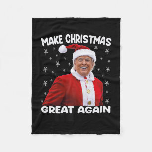 Trump macht Weihnachten wieder großartig Santa Tru Fleecedecke
