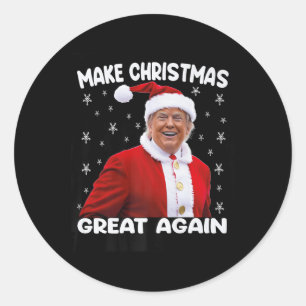 Trump macht Weihnachten wieder großartig Santa Tru Runder Aufkleber