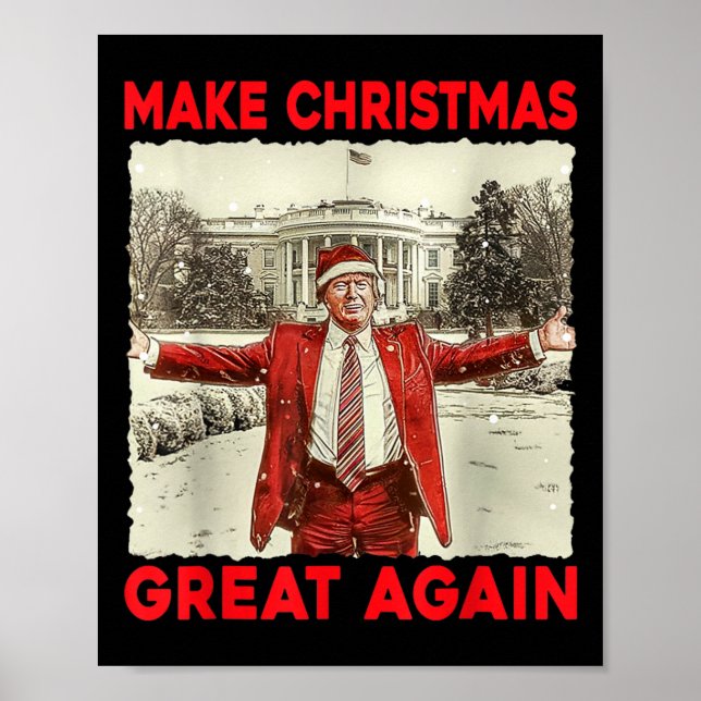 Trump macht Weihnachten wieder großartig Trump Wei Poster (Vorne)