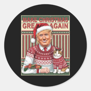 Trump macht Weihnachten wieder großartig Weihnacht Runder Aufkleber