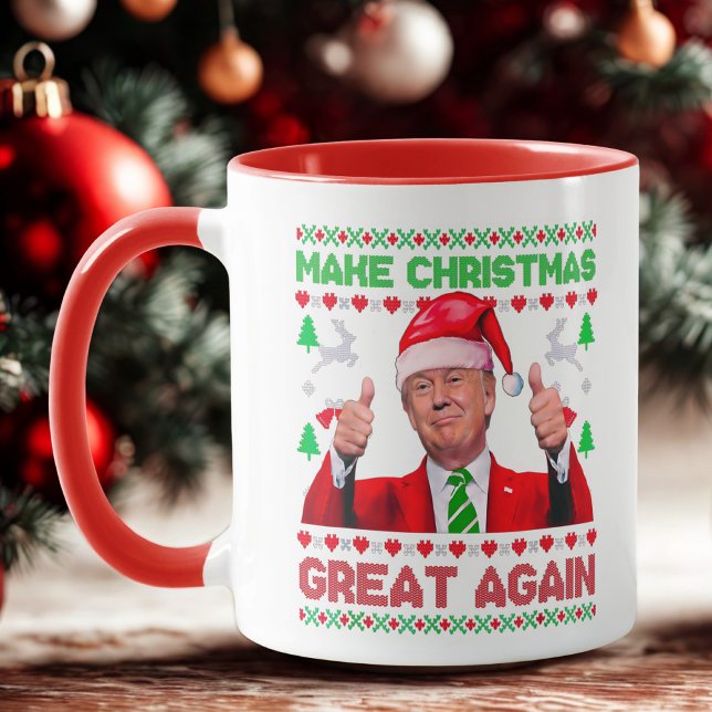 Trump macht Weihnachten wieder großartig Weihnacht Tasse (Von Creator hochgeladen)