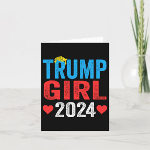 Trump Mädchen 2024 Süße Trump-Flagge Frauen Mädche Karte