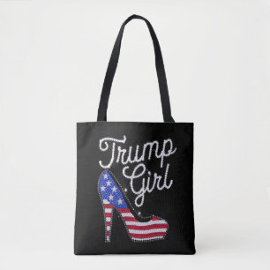 Trump Mädchen High Heel Amerikanische Flagge Bling