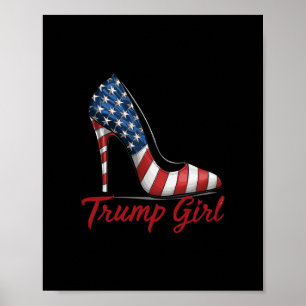 Trump Mädchen High Heel Stilettos Amerikanische Fl Poster