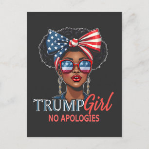 Trump Mädchen Keine Entschuldigung Inauguration Mä Postkarte