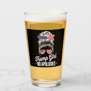 Trump Mädchen Keine Entschuldigungen Unordentliche Glas