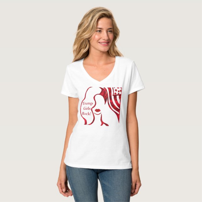 TRUMP MÄDCHEN ROCK! T-Shirt (Vorderseite Vollansicht)
