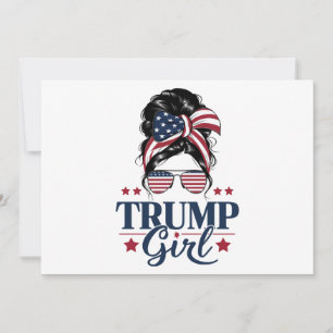 Trump Mädchen Unordentlicher Dutt Trump 2024 Wahl  Einladung