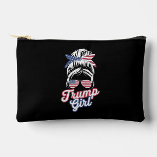 Trump Mädchen Unordentlicher Dutt Vintage USA Amer Zubehörtasche