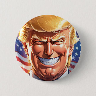 Trump MAGA 2024 America First Button