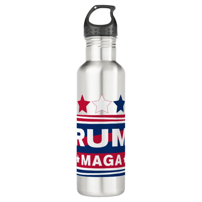 TRUMP~MAGA~2024 EDELSTAHLFLASCHE (Vorderseite)