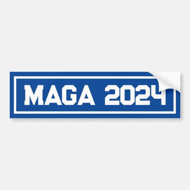 Trump MAGA 2024 unterstützen Autoaufkleber (Vorne)