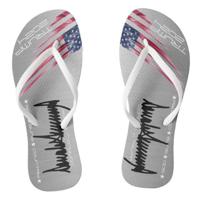 Trump Maga Adult Flip Flops, Slim Straps  Flip Flops (Fußbett)