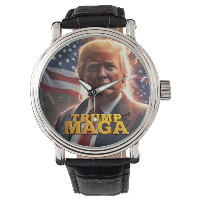Trump MAGA Armbanduhr (Vorderseite)