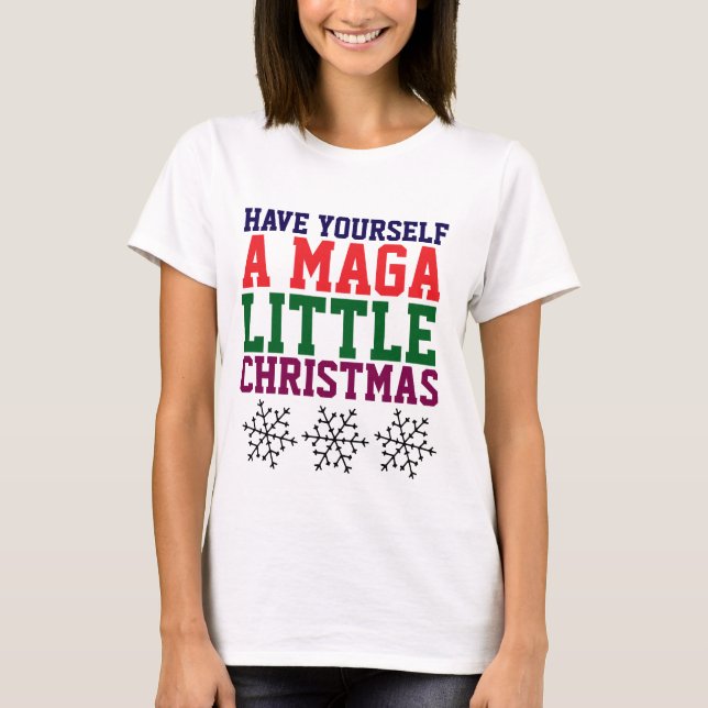 TRUMP MAGA LITTLE CHRISTMAS T - SHIRT (Vorderseite)