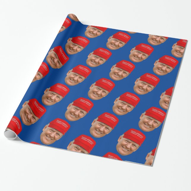 TRUMP MAGA Weihnachten Geschenkpapier (Ungerollt)