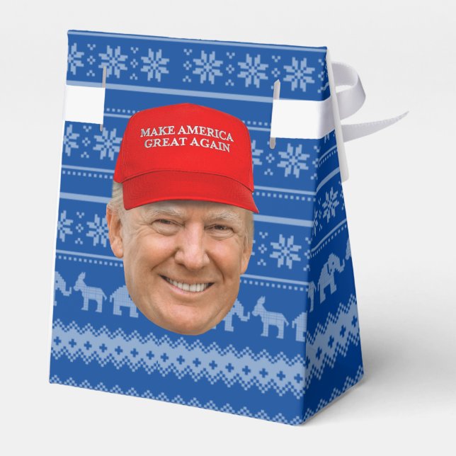 TRUMP MAGA Weihnachten Geschenkschachtel (Rückseite)