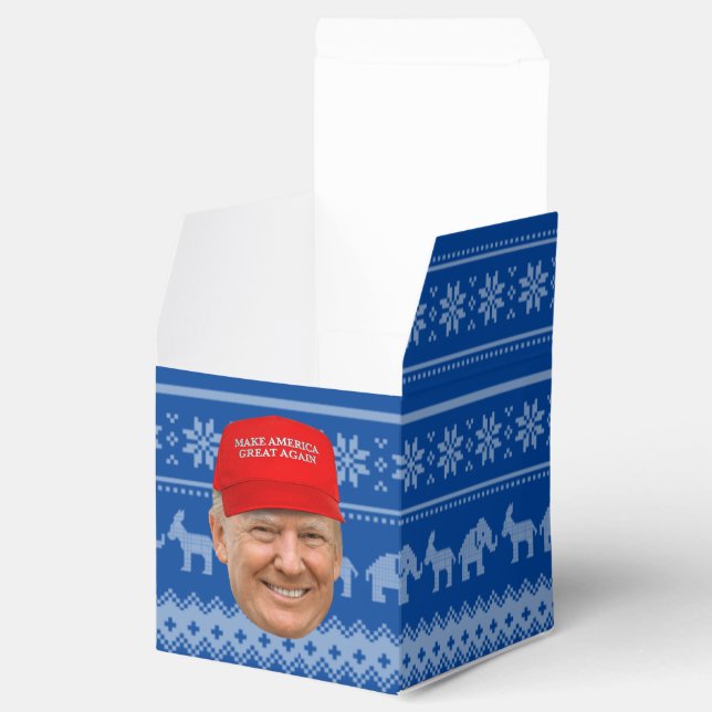 TRUMP MAGA Weihnachten Geschenkschachtel (Geöffnet)