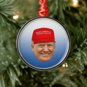 TRUMP MAGA Weihnachten Ornament Aus Metall