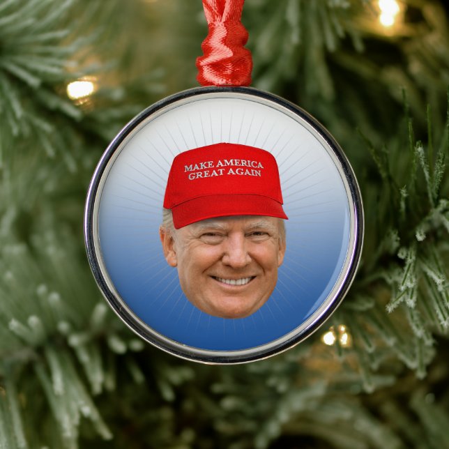 TRUMP MAGA Weihnachten Ornament Aus Metall (Baum)